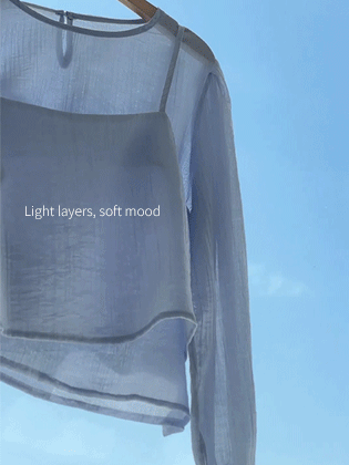 Layple Sheer Bustier Blouse