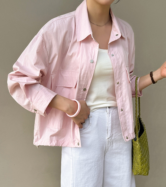 Melting Big Pocket Shirt Jacket