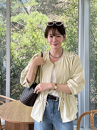 Loea Shirred Waist Jumper