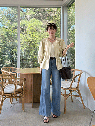 Ete Slick Flare Denim Pants