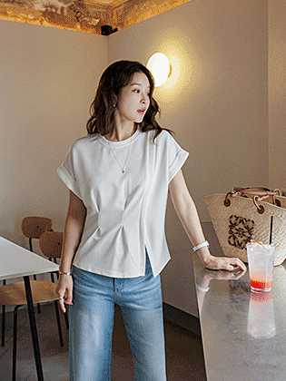 Diagonal Waist Cincher Top