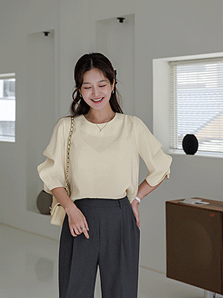 Elena Tencel Puff Blouse 