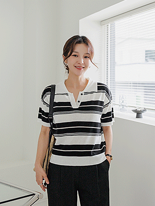 Ravi Striped Collar Knit