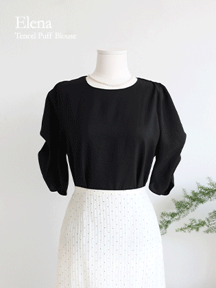 Elena Tencel Puff Blouse 