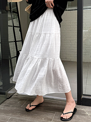 Wady Wrinkle Long Skirt