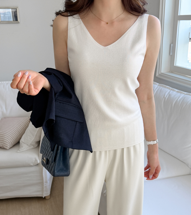 Enne Two-way Knit Sleeveless