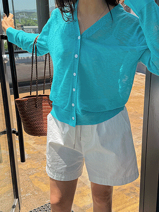 Cooling Slub Viscose Cardigan