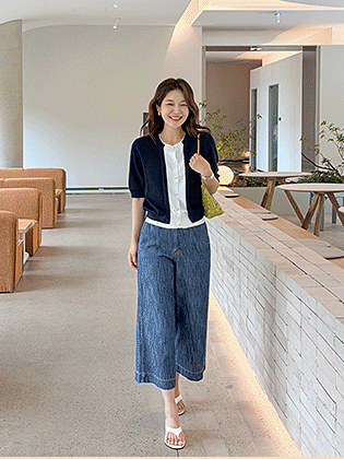 Thea layered knit cardigan