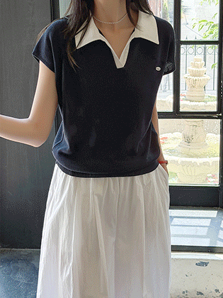 Ray shirt layered knit