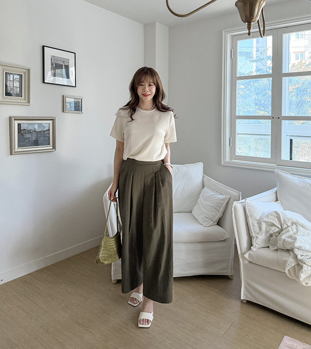 Cool Easy Wrinkle Wide Slacks