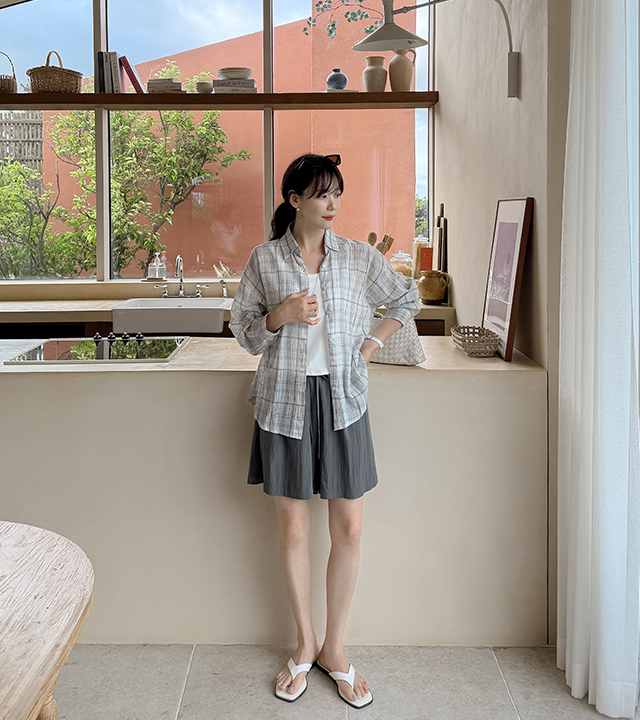 Lois Wrinkle Check Shirt