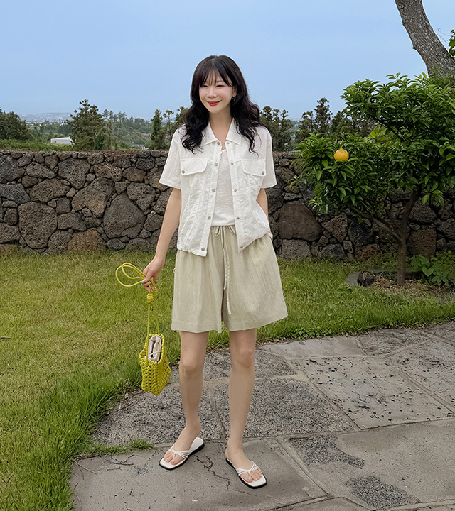 Cool Daily String Shirt Jacket