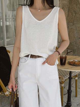 Nut Linen-like Sleeveless (2 Types)