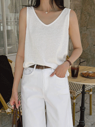 Nut Linen-like Sleeveless (2 Types)