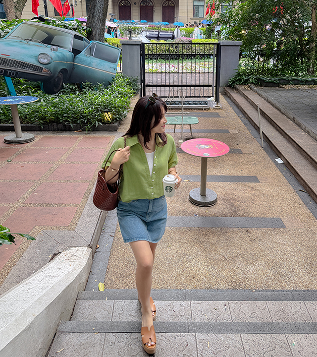 Mar layered Tencel shirt