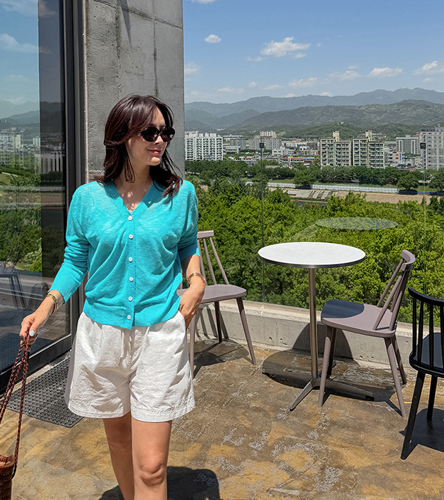 Nature Cotton Elastic Waist Shorts