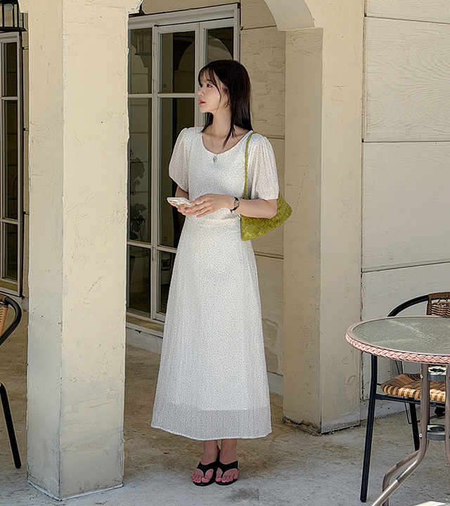 Rev Dot Wrinkle Dress