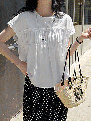 Anna Shirred T-Blouse