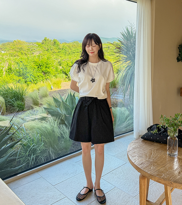 Dia Sleeve Banding Tee 