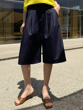 Denim Mood Linen Culottes Slacks
