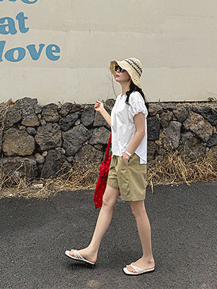 Bonbon sleeve string tee