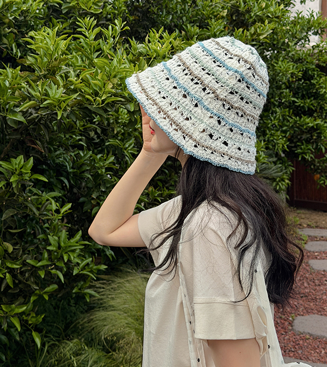 Neutral Punched Branch Bucket Hat