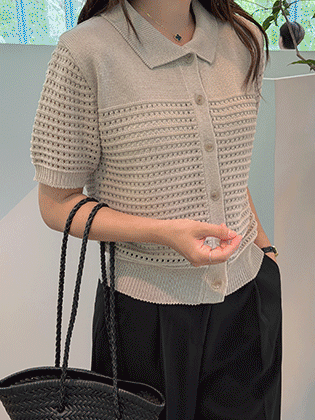 Fairy Net Punching Cardigan