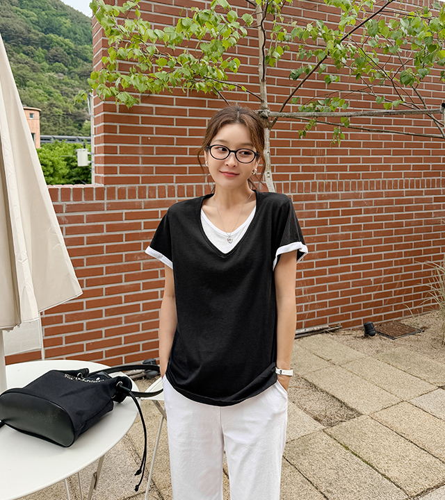 Edge Layered Short Sleeve Tee