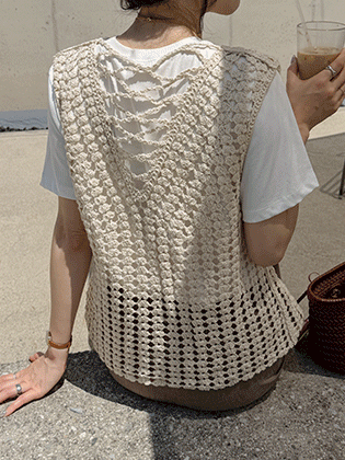 knitting crochet layered vest