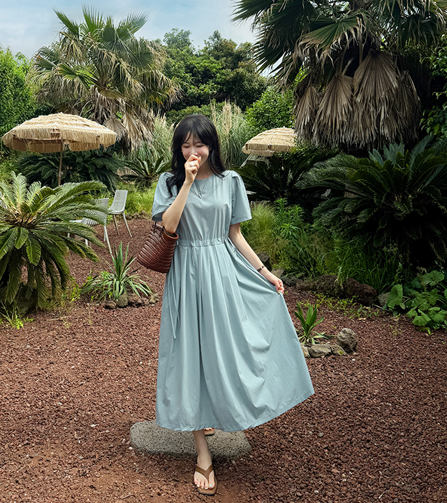 Roseang Pleated Long Dress