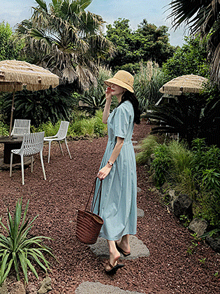 Roseang Pleated Long Dress