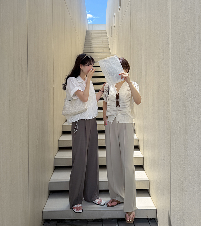 [MADE] Nonno Light Cool Pintuck Slacks