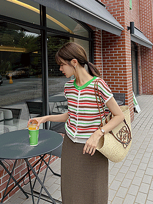 From Striped Cardigan