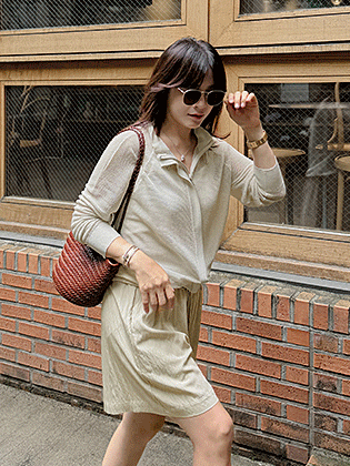 Lux Linen Zip-up Cardigan 