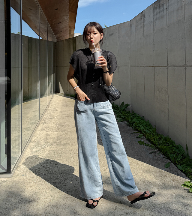 Linen Slub Pocket Denim Pants