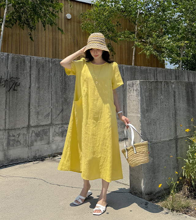 Chouette French linen dress