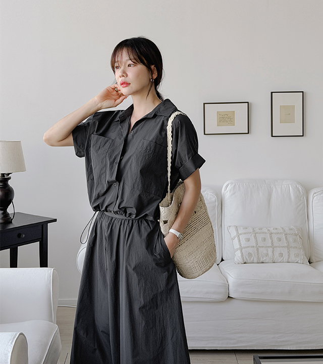 Cooling Crispy Backpleated Shacket