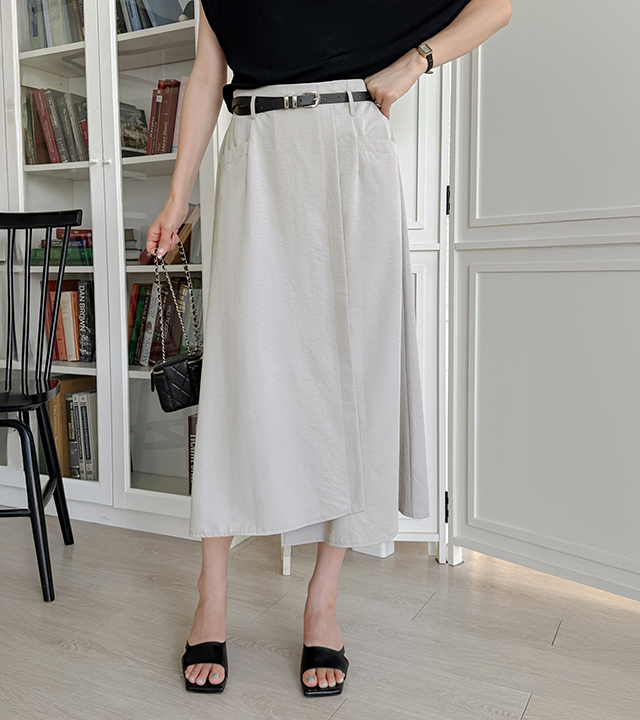 Anna Wrap Design Skirt (Belt Set)