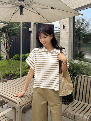 Twin Tencel Collar Tee