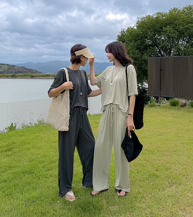 Misty Cool Flowy Pants Set