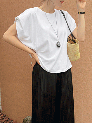 Needs Pintuck Shirring Tee
