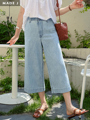 [MADE] Linen-like Crooked Denim Pants