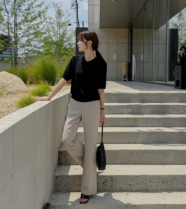 Aren Viscose Collar Knit