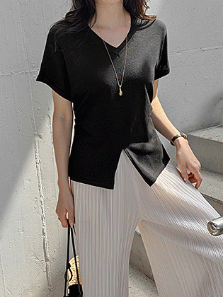 Ant Waist Side Pintuck Knit