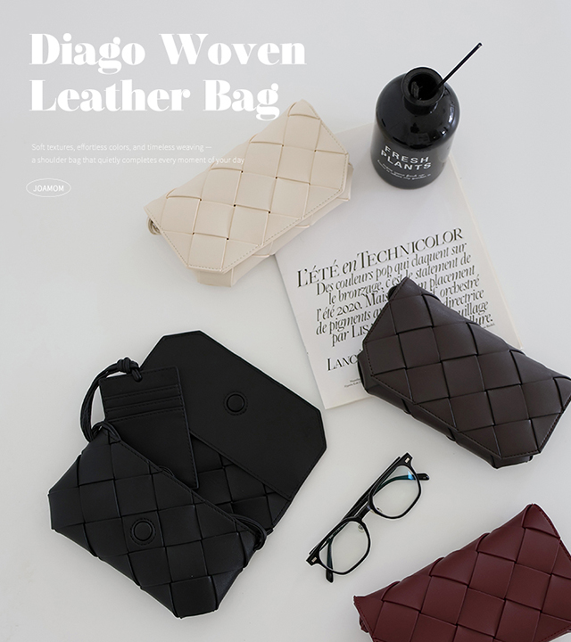 Diago Weaving Leather Crossbody Bag