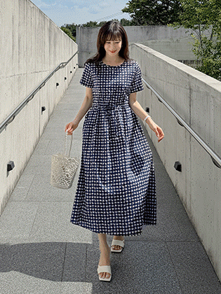 Adele strap pattern dress