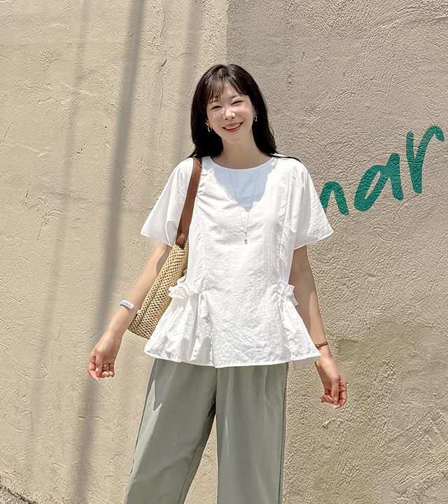 Enne Washa Shirred Pocket Blouse