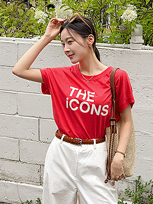 Icon color block print T-shirt