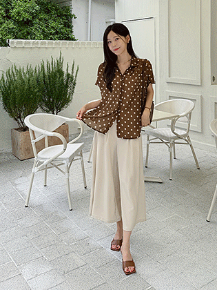 Blooming Dot Sheer Blouse