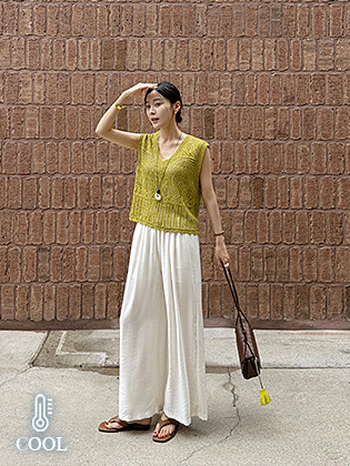 Été Crochet Knit Vest (Necklace Set)